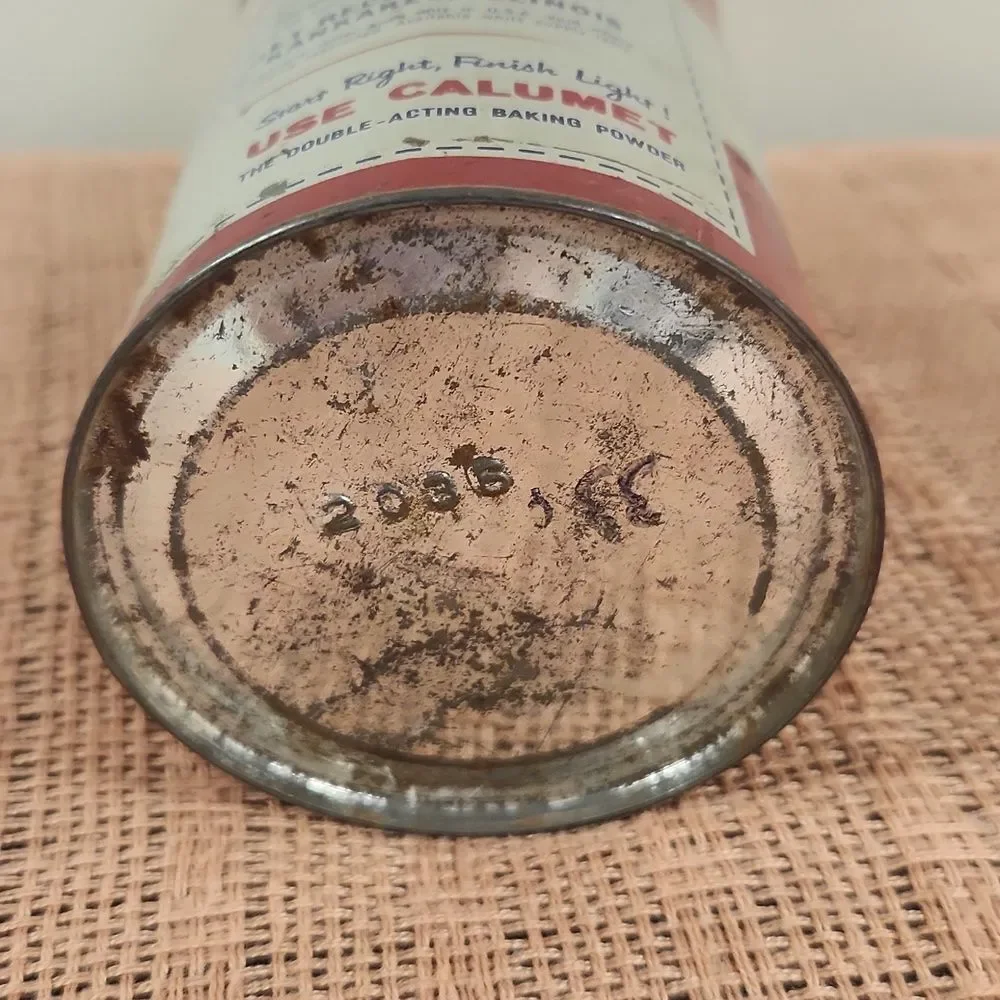 Vintage Calumet Baking Powder Tin Red and Blue